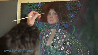 Reproducing Gustav Klimt's "Portrait of Emilie Flöge" in Oil on Linen Canvas