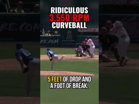 3550 RPM Curveball!! HIGHEST Spin rate in YEARS. #mlb