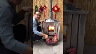 Presentation wood stove , How to use a modern wood stove  part  1873
