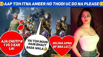 😠Random Rich Girls & Boys call me Noob... 1v3 Tdm Challenge,😡Random call me Begger,pubg noob prank