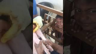 Castration process at Sarwan’s Swinery & Agro Farming