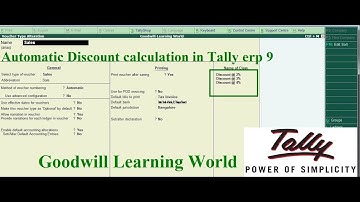 Automatic Discount Calculation in Tally   Advance Setting in Tally Erp 9