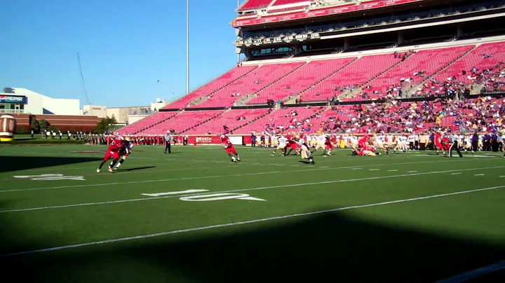 Darnell Gardner makes a catch before half for Manual