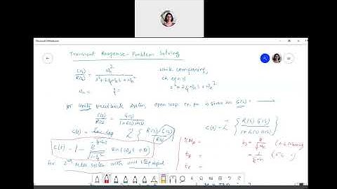 Problem Solving of transient response - Control Systems.