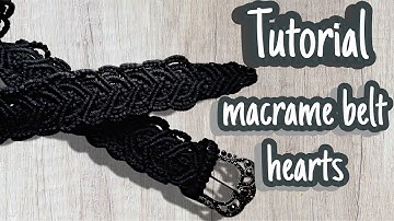 Tutorial Macrame black belt. DIY macrame belt.