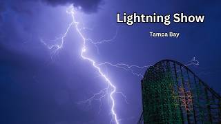 ⚡ Mother Nature Stole the Show! Incredible Lightning Storm Over Busch Gardens | Tampa, Florida
