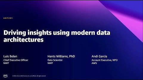 AWS Summit DC 2022 - Driving insights using modern data architectures