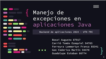 Manejo de Excepciones en Java - UTN FRC