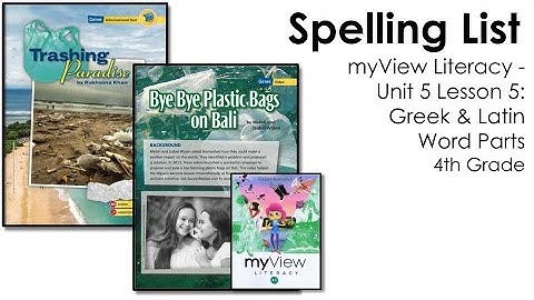 SAVVAS MyView Literacy - Unit 5 Lesson 5 - Spelling - 4th Grade