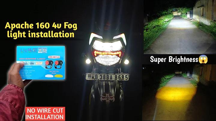 Apache 160 4v Fog Light installation | Best FOG LIGHTS For Bikes🔥 | INSTALLATION I HJG Lights😱