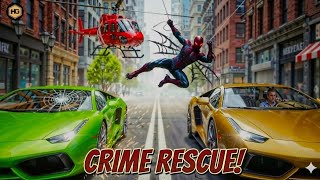 Spider Rope Hero Crime Rescue Gameplay 🔥 Full Action City Fight screenshot 3