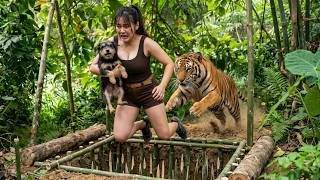 Terrified CEO Girl Leaped Over a Deadly Trap Pit While Clutching a Helpless Puppy