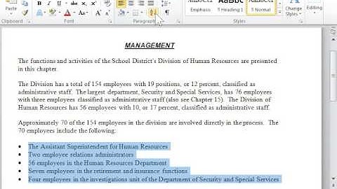 Alphabetize a List - Word 2010