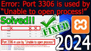 [Fixed] How to fix Xampp port 3306 in use by unable to open process [2024 Update]