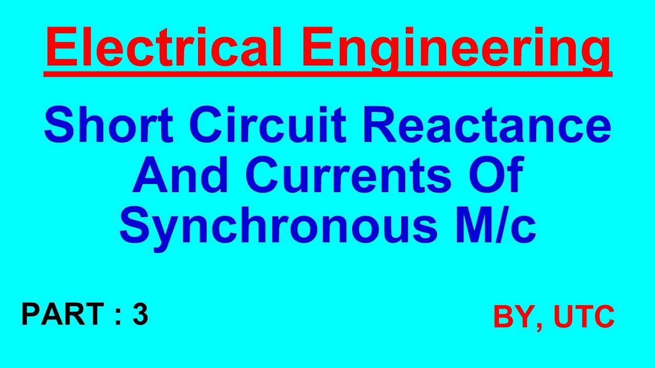 Short Circuit Reactance And Currents Of Synchronous m/c | Symmetrical ...