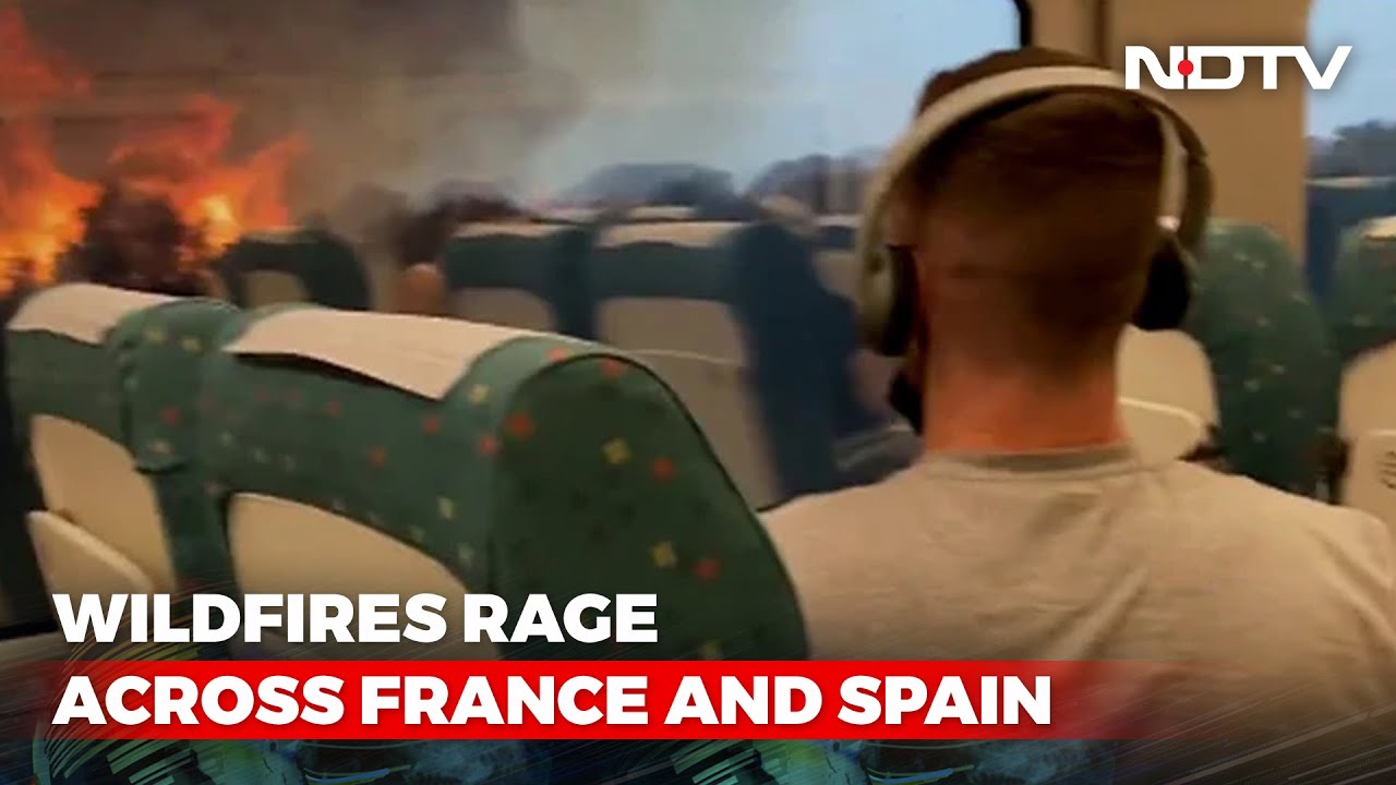 On Camera, Wildfire Surrounds Passenger Train In Spain Amid Europe’s Heatwave