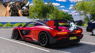 Driving A 2,433HP McLaren Senna - Assetto Corsa Mods | Moza R9