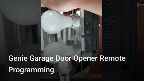 Genie Garage Door Opener Remote Programming
