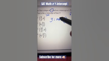 Finding y intercept when slope n x intercept is given #youtubeshorts #mathtrick #satmath #youtube