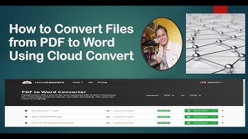 ( Cloud Convert )Free converter from PDF to Word and Vice Versa