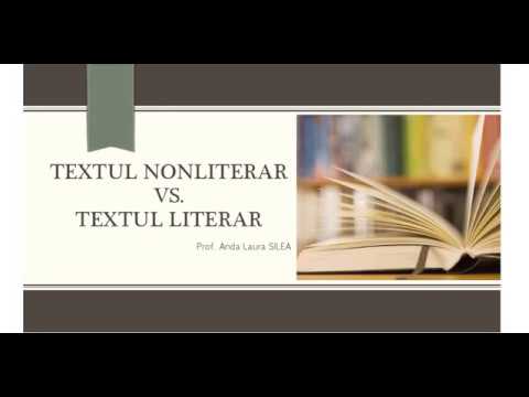 Text literar si nonliterar