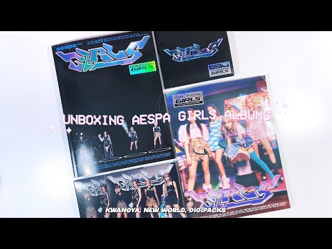 Unboxing Aespa Girls Albums Mini Car Vlog Kwangya, Real World, Group Target Digipacks !
