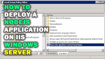 HOW TO DEPLOY A NODEJS APPLICATION ON IIS WINDOWS SERVER
