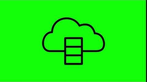 Animated Data Base Icon on Green Screen With Pop-up Sound