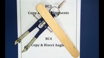 How to Copy and Bisect Segments and Angles
