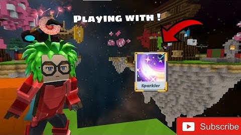 Playing bedwars with the sparkler sword affect! 😃{Blockman GO}