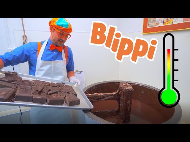Blippi Makes Chocolate At The Chocolate Factory | Blippi Educational Videos for Kids class=