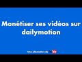 Montiser ses vidos sur dailymotion