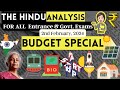 The hindu analysis 2nd february 2024daily current affairsbudget 2024 easy explanation with notes