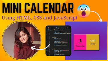 How To Create a Mini Calendar Using HTML CSS and JavaScript | Mini Project For Beginners | 2024