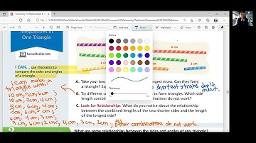 EnVision Geometry 5-4: Inequalities in a Triangle