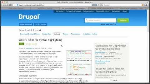 Highlight Code With GeSHi Filter In Drupal 7