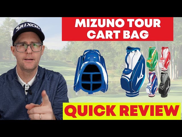 Mizuno Tour Staff Mid Golf Cart Bag - White/Blue