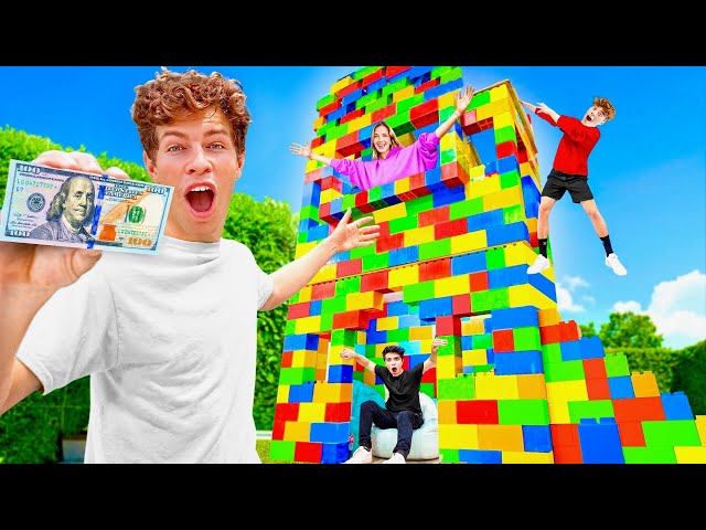 LAST TO LEAVE GIANT LEGO HOUSE WINS $10,000! class=