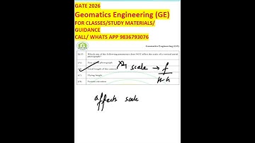 GATE 2026 Geomatics Engineering-richtlijnen en studiemateriaal | #GATE2026 #GeomaticsEngineering