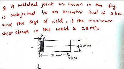 Problem on Eccentrically loaded Welded Joints