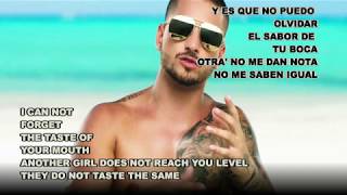 No puedo olvidarte - Maluma ft Nicky Jam (Español Letra / English Lyrics)