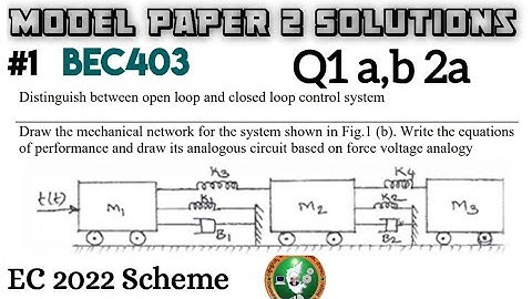 #1 Control System Q1 a,b 2 a Model Paper 2 Solution 4th Sem ECE 2022 Scheme VTU BEC403