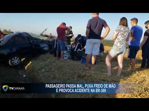 Passageiro passa mal e provoca acidente na BR-369 em Campo Mourão