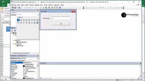 Bài 11  Viết thuộc tính cho UserForm | VBA for Excel Nâng cao | Học lập trình - YouBo