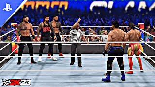 New Bloodline vs. Roman Reigns, Jey & Jimmy Uso - Tornado Tag Team - Summer Slam - WWE 2K23 | PS5