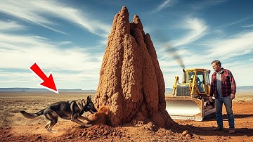 Veteraan vernietigt enorme termietenheuvel — hond vindt geheim van 60 jaar oud