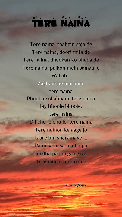 Shafqat Amanat Ali -Tere Naina (Lyrics) #songlyrics #terenaina #music #shafqatamanatali