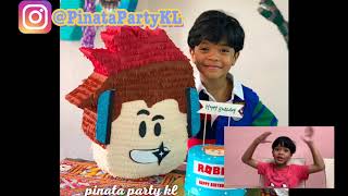 Wow Hitting A Roblox Pinata In The Garden On My Birthday Hang Pinata Without A Tree Youtube - roblox birthday roblox pinata
