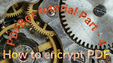 Java PDF Creation : 4. Adding password and encryption with PDFbox