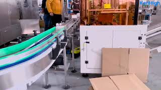 Multilane stick sachet packing machine connected with automatic cartoning system for stick products